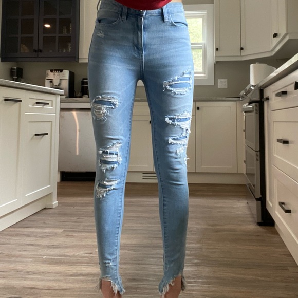 AE Next Level High Rise Ripped Jeans Jeggings - Picture 2 of 4